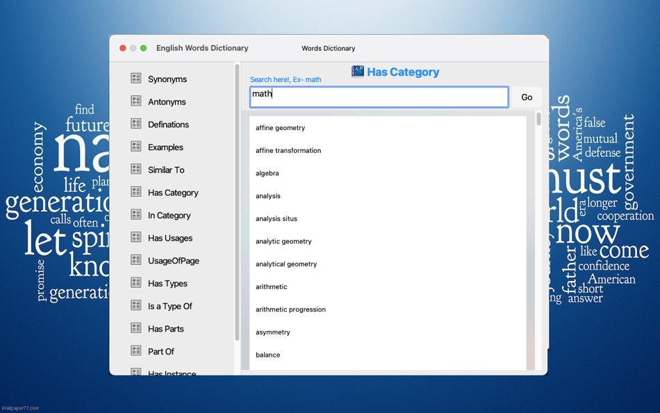 #2. English Words Dictionary (macOS) بواسطة: Suresh Verma