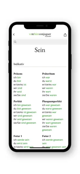 Game screenshot German conjugation apk