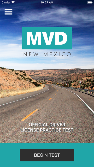 NM Practice Driving Test Screenshot