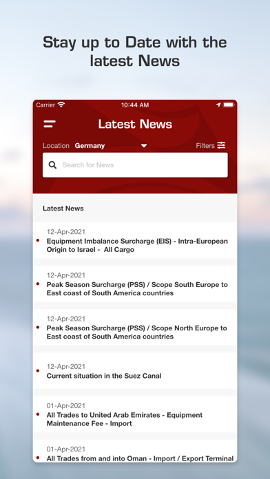 Hamburg Süd eCommerce Screenshot