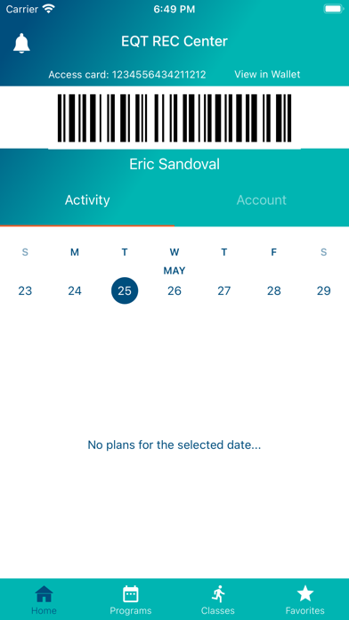 EQT REC Center Screenshot