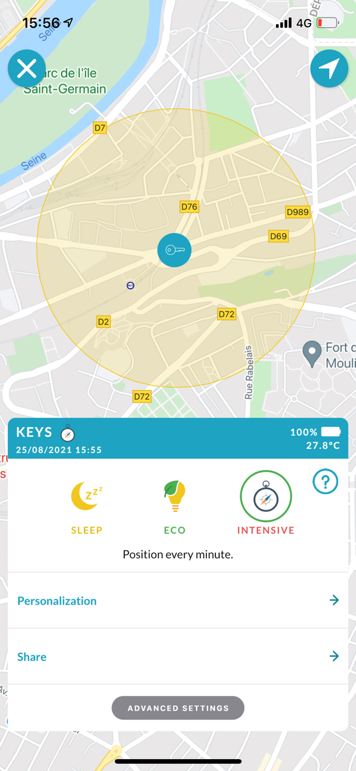 Abeeway WiFi-GPS tracking