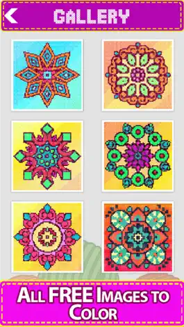 Game screenshot Mandala Cross Stitch Coloring mod apk