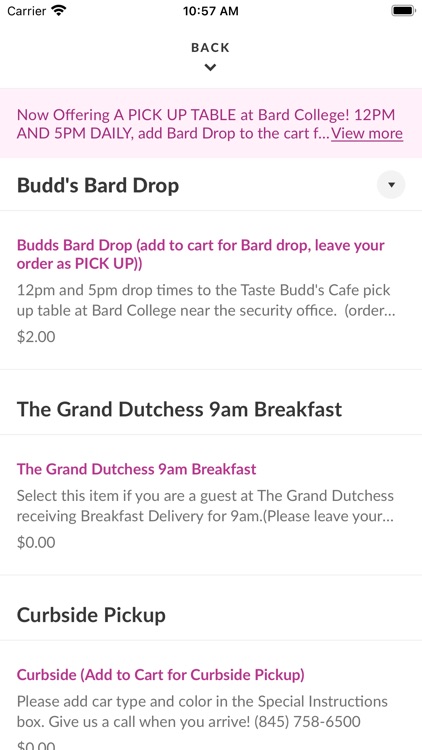 Taste Budd's Cafe To Go