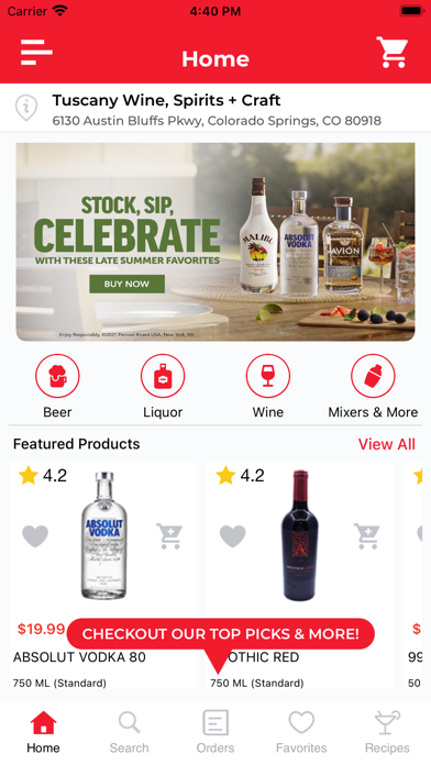 Tuscany Wine Spirits & Craft Screenshot
