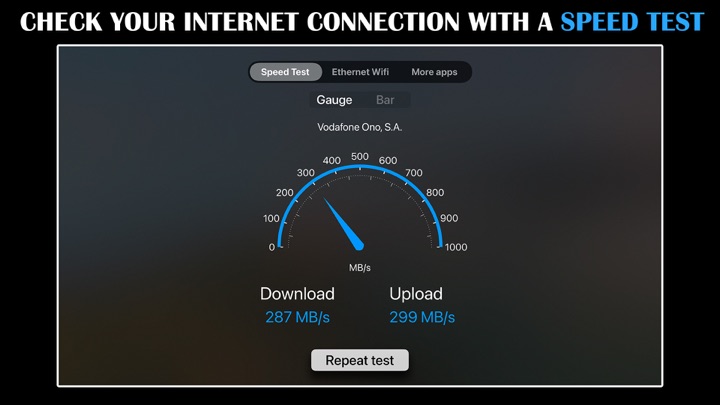 Screenshot #1 pour Speed Test TV