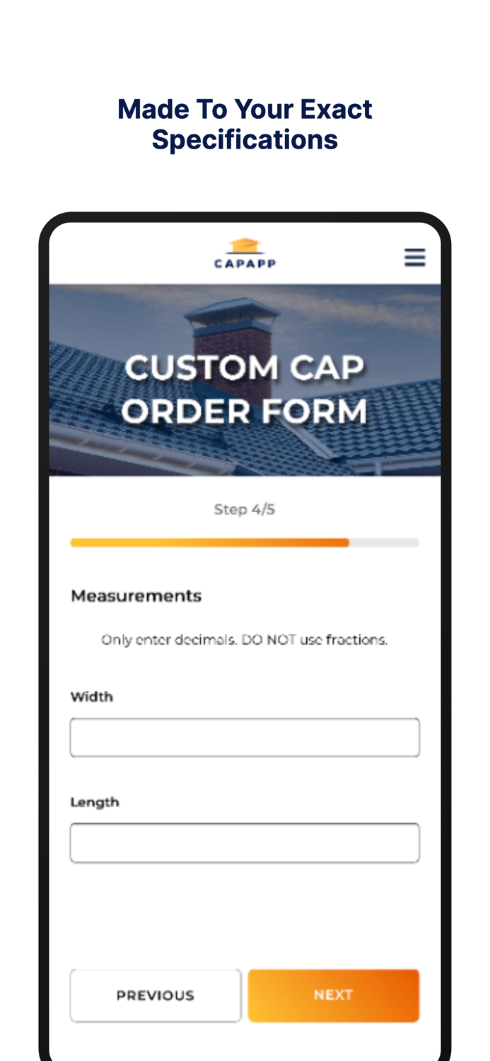 CapApp - Chimney Cap Builder