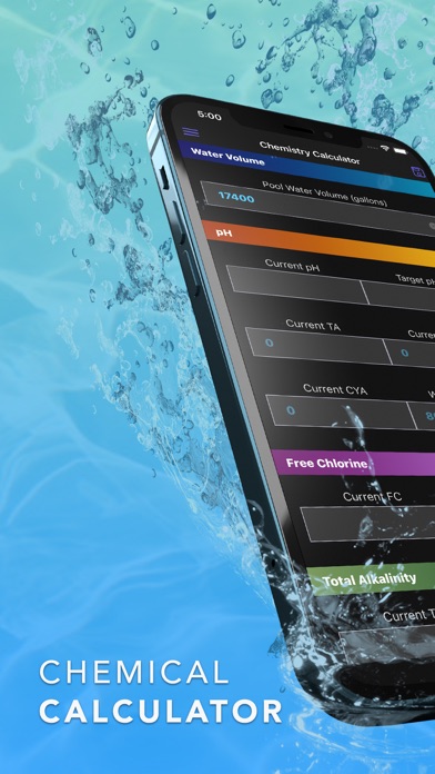 Pool Water Calculator Screenshot