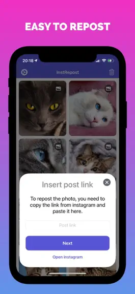 Game screenshot InstRepost - Photos & Videos apk