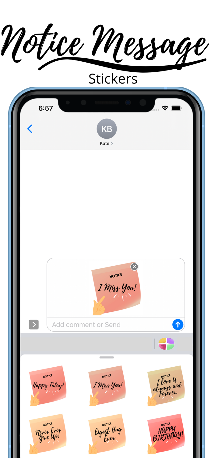 Notice Message Stickers