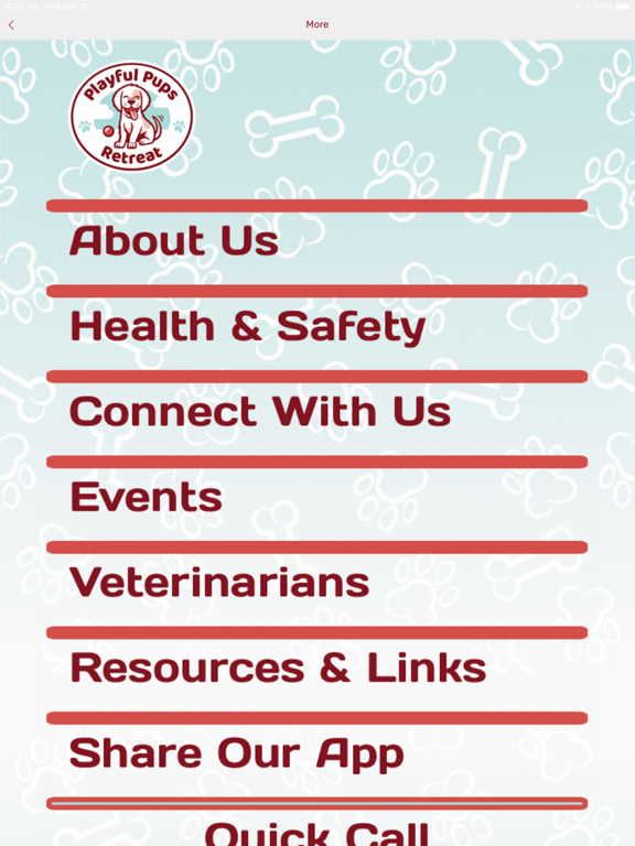 Playful Pups Retreat iPad screenshot 2 - Business app