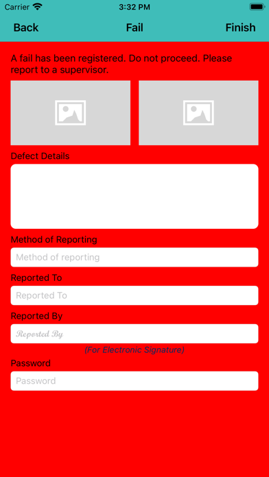 Plant PreStart Checklist Screenshot