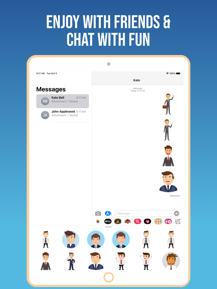 Men Expressions Stickers