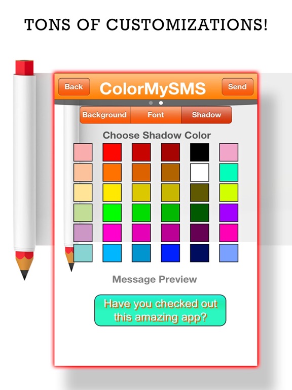 Screenshot #5 pour Color My Text - Custom SMS App