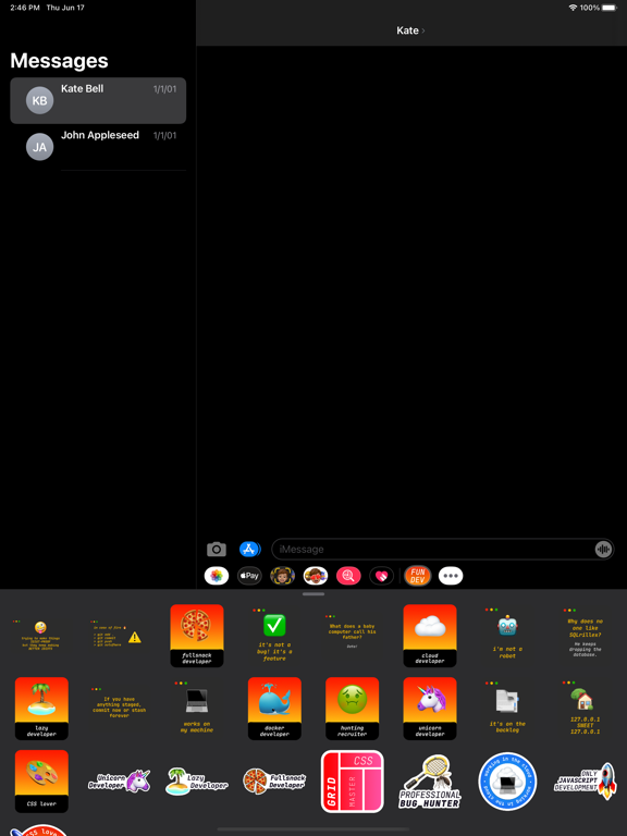 Screenshot #6 pour Funny Dev Stickers