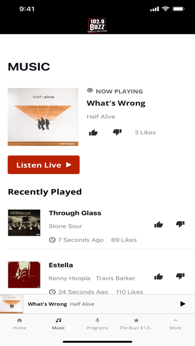 102.9 The Buzz Screenshot