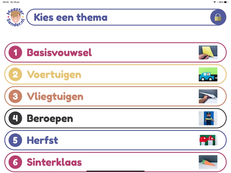 Vouwen met meester Sander