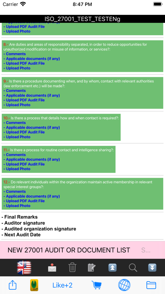 #8. ISO 27001 IT Checklist-Test (iOS) 由: Juan Fullana