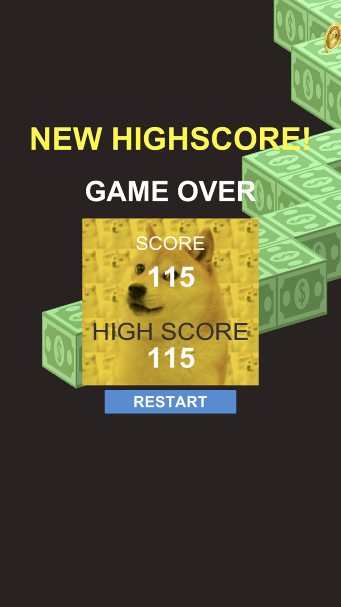 Doge Hero - zigzag dog game