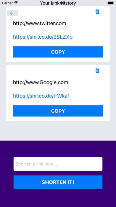 Url Shortener by Shorty Screenshot
