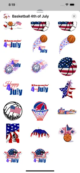 Game screenshot Basketball 4th of July Sticker apk