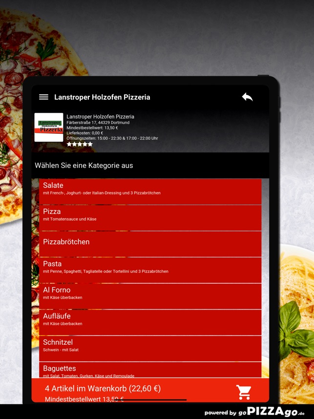 App Store에서 제공하는 Lanstroper Pizza Dortmund