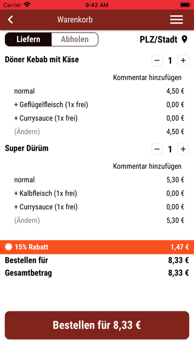 Persepolis Lieferdienst Screenshot