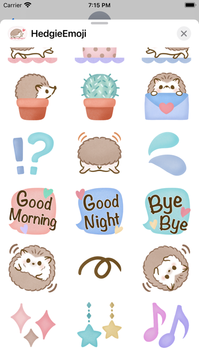 Fluffy Hedgehog’s Emoji Screenshot