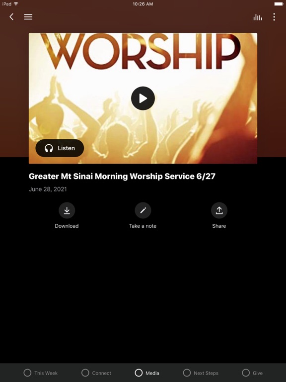 Greater Mt. Sinai COGIC iPad screenshot 3 - Lifestyle app