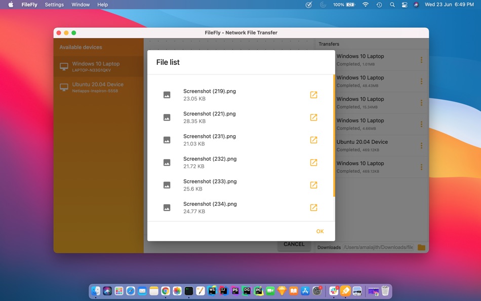#5. FileFly Network File Transfer (macOS) 由: Amal Ajith