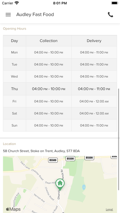 Audley Fast Food Screenshot