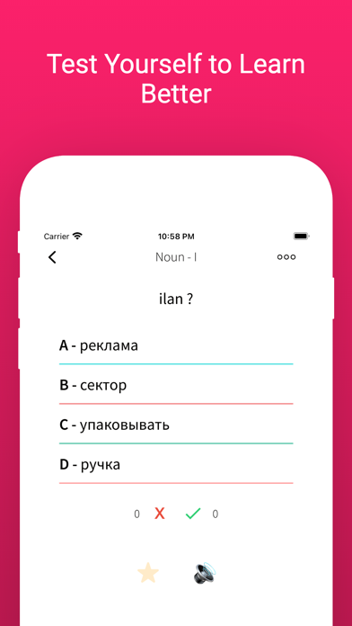 Practice Russian Turkish Words Screenshot