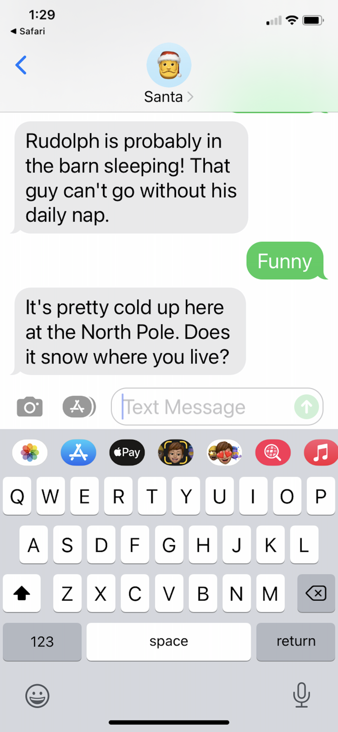 Text and Call Santa Claus