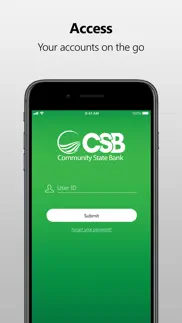 csb ne mobile banking iphone screenshot 1