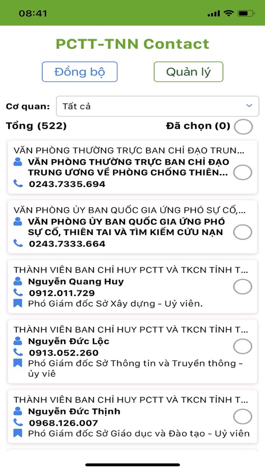 #2. PCTT - TNN Contact (iOS) 由: Tran Lam