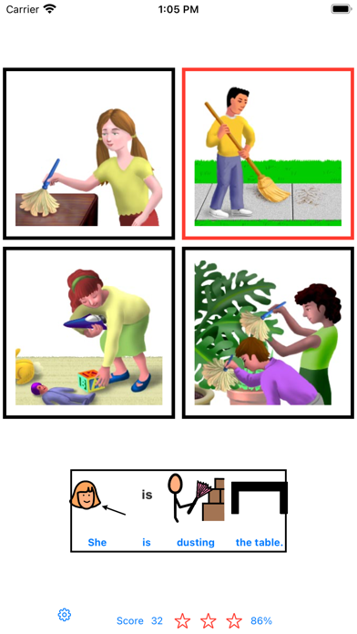 Sentence Match Chores Screenshot