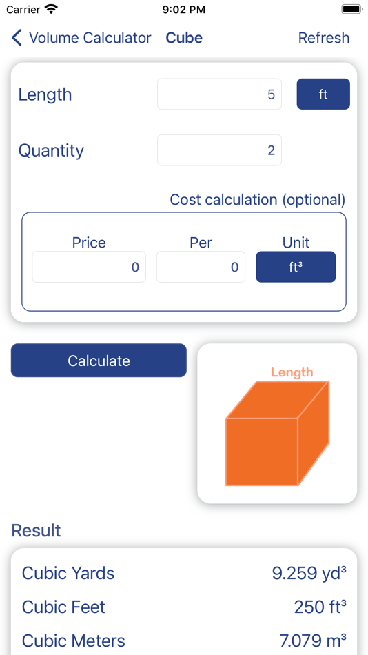 #2. Cubic Yards Calculator + Cost (iOS) 由: Phan Nhat Đang