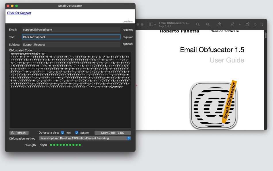 #6. Email Obfuscator (macOS) 게시자: Roberto Panetta