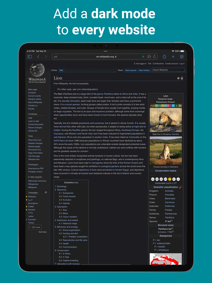 Dark Mode for Safari NightEye