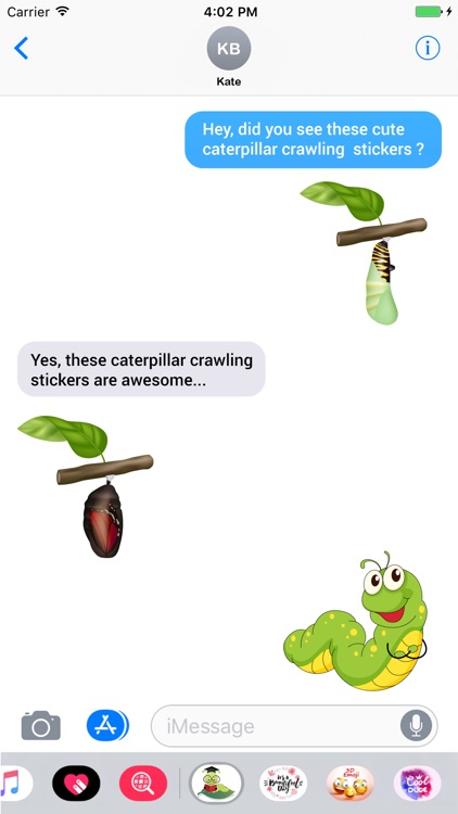 Caterpillar Crawling Stickers screenshot-3