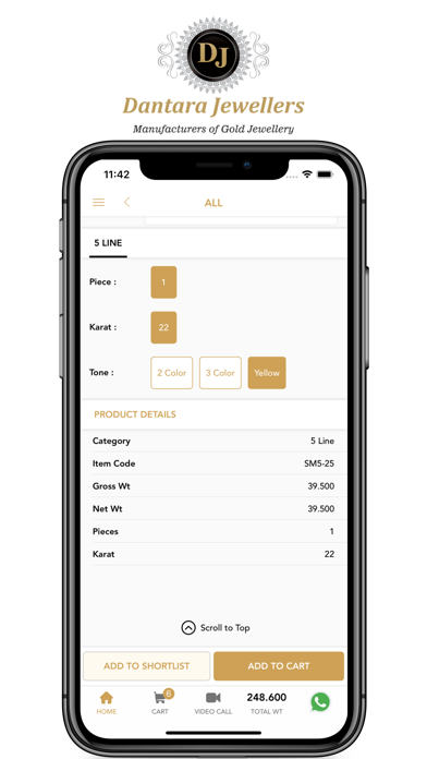 Dantara Jewellers Screenshot