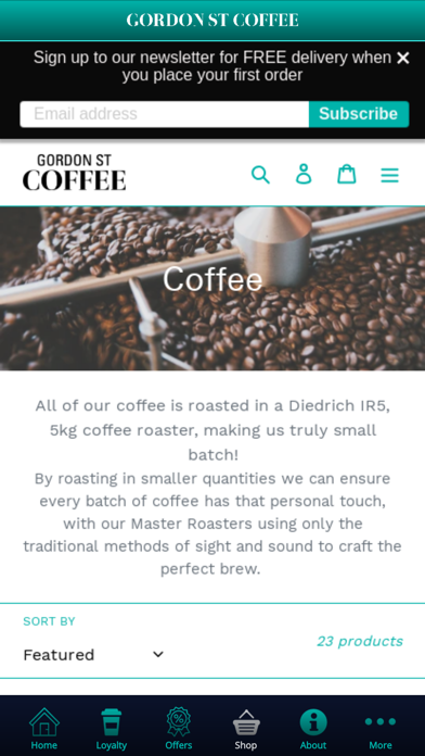 Gordon St Coffee Screenshot