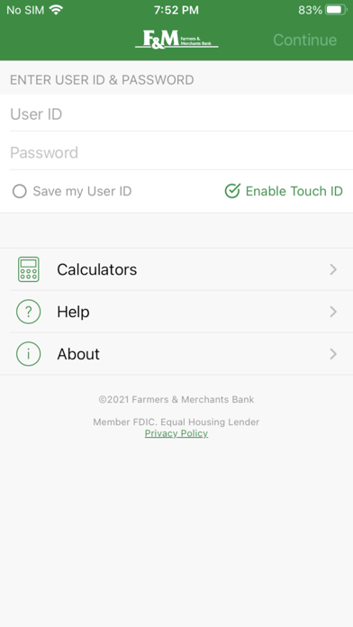 F&M Bank AL Screenshot