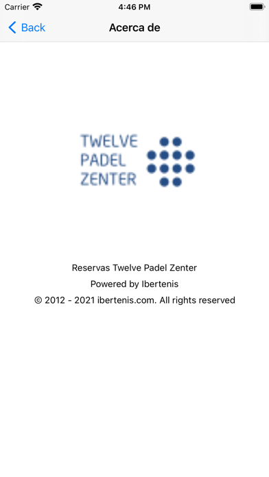 Reservas Twelve Padel Zenter Screenshot