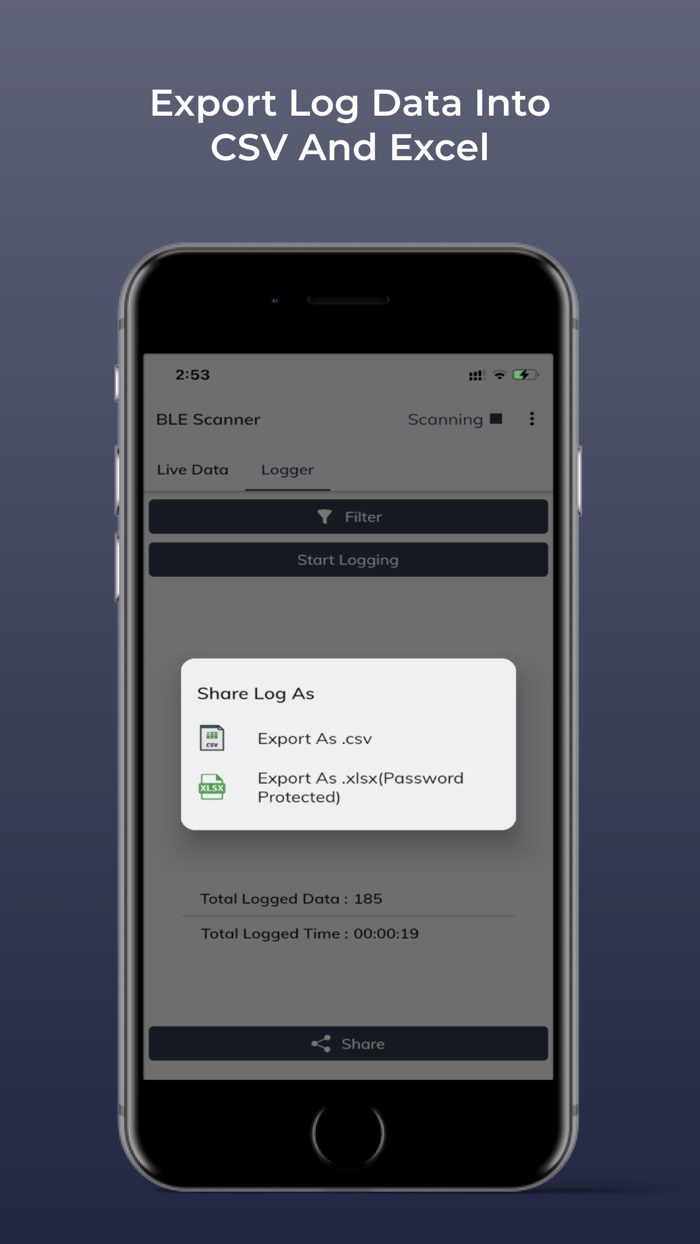 Thingsup BLE Scanner  Logger