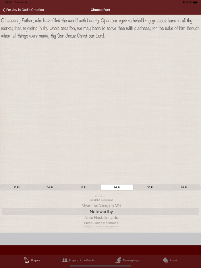 Prayers and Thanksgivings