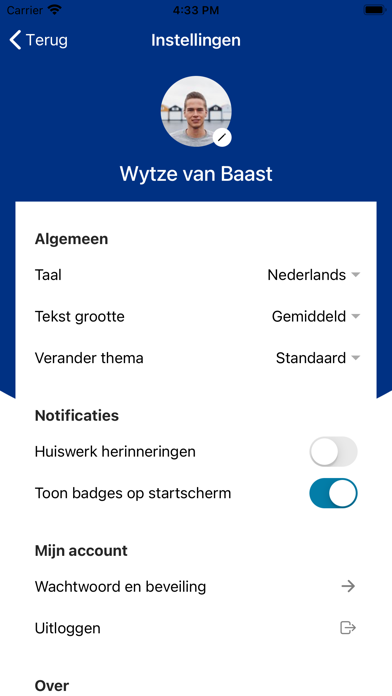 Telerevalidatie UMCG Screenshot