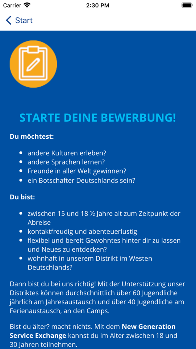 Rotary Jugenddienst D1800 Screenshot
