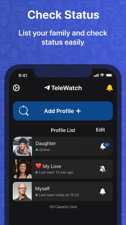 TeleWatch tracker for Telegram