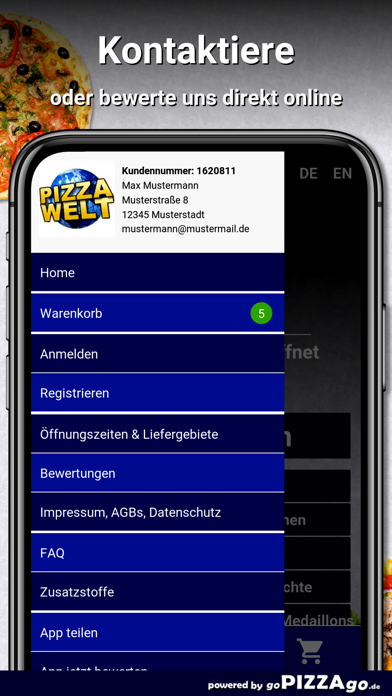 Pizza-Welt Oberhausen Screenshot